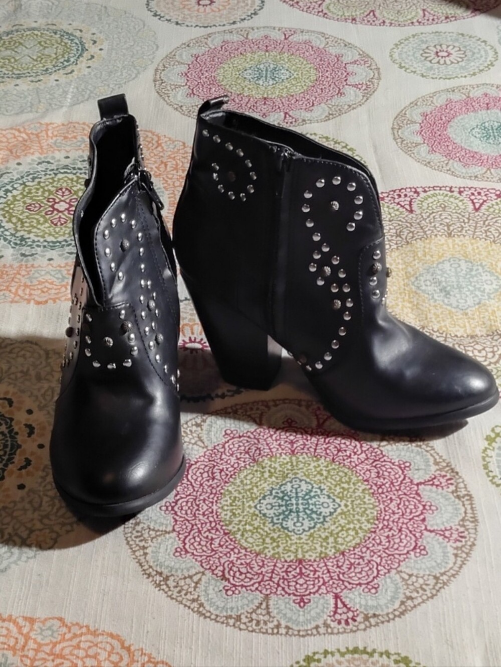 Mossimo Karis Studded Black Ankle Boots